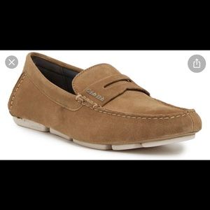 Calvin Klein penny suede loafers